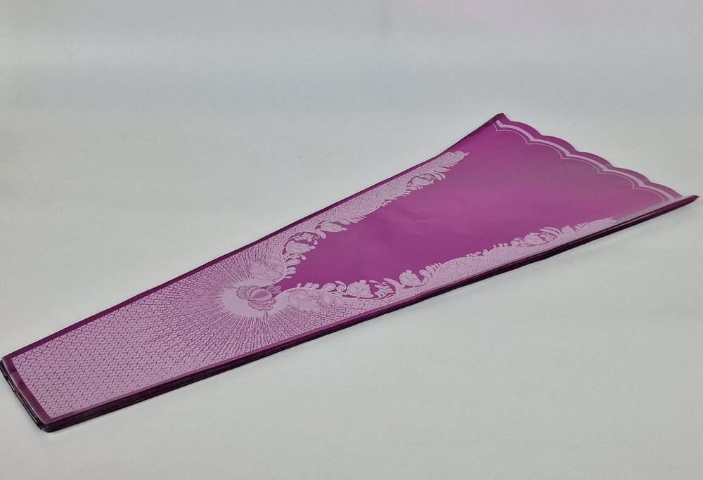 Конусне паковання під квіти h80/10низ/34верх метал малиновий (100 шт.) візерунок143 (1) (100 шт.) Харків - фото 1