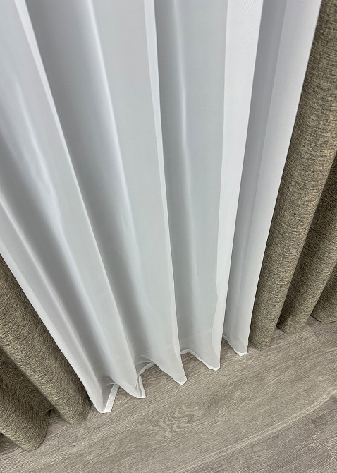 Однотонна тканина "Льон мішковина" висота 2,8м колір какао 1770ш Київ - фото 6