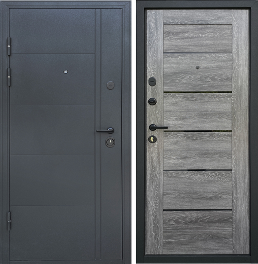 Вхідні двері БЦ Верховина-2 Шале Чорний муар + Шале з чорним склом 960х2050 см Вхідні двері зі склінням Київ - фото 1