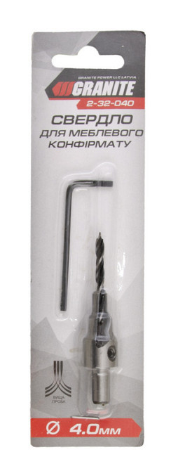 Свердло для меблевого конфірмату GRANITE 4.0 мм 2-32-040 Рівне - фото 2