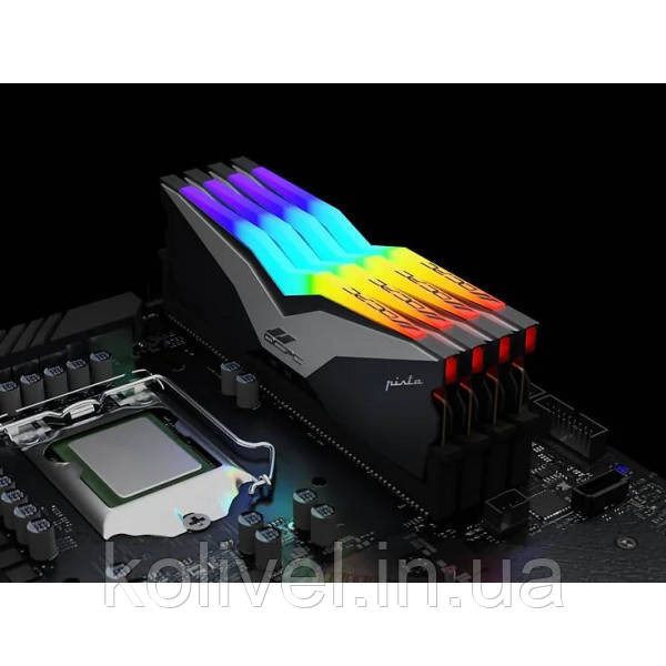DDR5 32Gb 5600MHz (2*16Gb) OCPC PISTA RGB C36 Titan, Retail Kit (MMPT2K32GD556C36T) Київ - фото 5