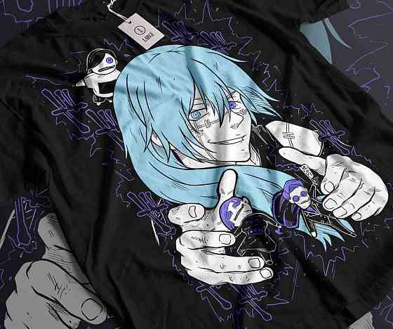 Футболка для хлопчика з аніме принтом Магічна битва оверсайз (зріст від 165 до 180) Чорний AnimeJ0869m Дніпро