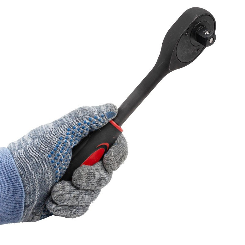 Тріскачка 1/2" (24зуб.) реверсивна ударна з прогумованим руків'ям (340-430мм) Одеса - фото 2