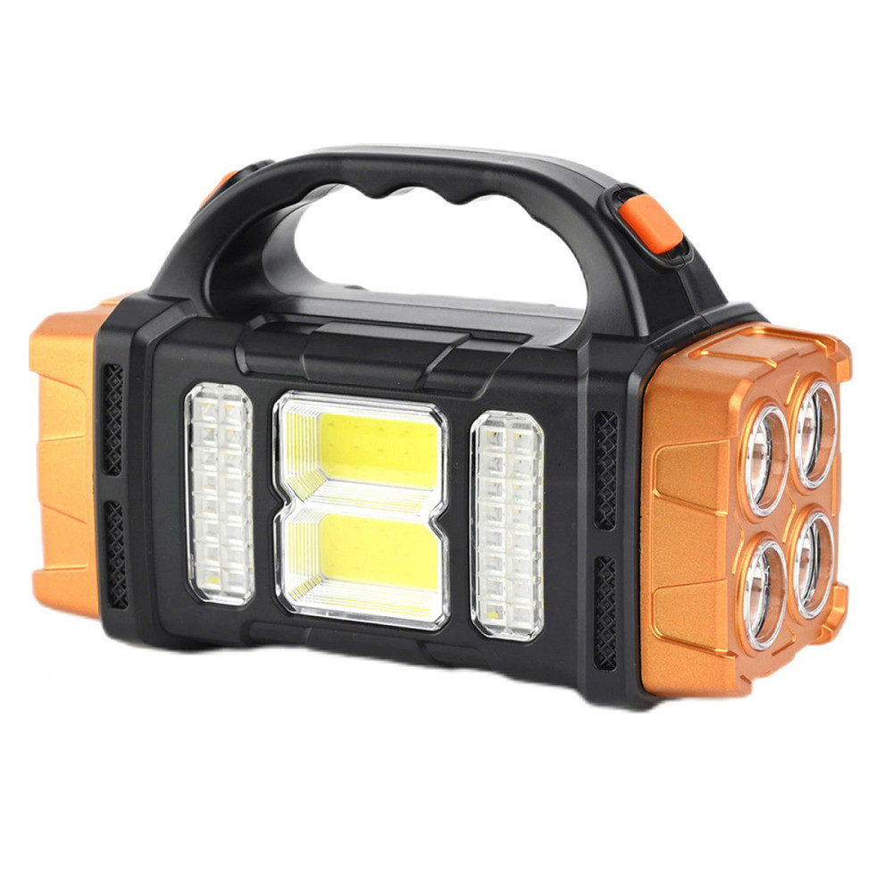 Світлодіодний ручний ліхтар Starnearby з акумулятором, на сонячній батареї (Чорний/Золотистий, 46LED, 25Вт) Николаев - изображение 1