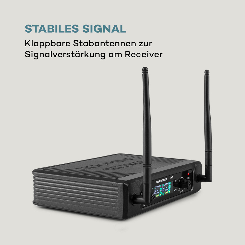 UHF200F-2B 2-канальный набор беспроводных микрофонов UHF приемник 2xпередатчик + гарнитура 2x микрофон Ровно - изображение 7