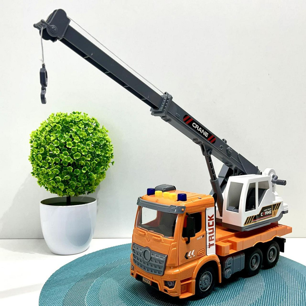 Спецтехніка Автокран світло звук інерція рухомі елементи 1:16 Помаранчева (ZH 812-4) Чернігів - фото 1