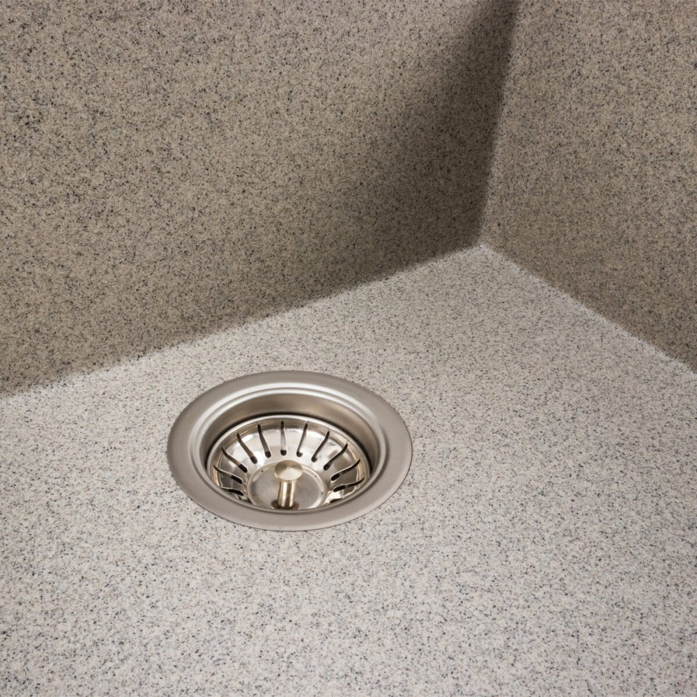 Гранітна мийка для кухні VALESO 9651 ATLAS матовий Сірий Коломия - фото 4