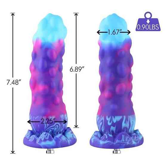 Фалоімітатор для секс-машин Hismith 7.48″ Silicone Dildo HSA138 Monster Series, система KlicLok Sex Aura Київ