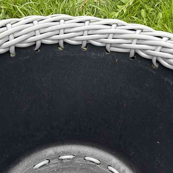 Кашпо з ротангу 12 л (ручна робота), стильний горщик для квітів - червоний клен з джгутиком та косичкою Киев