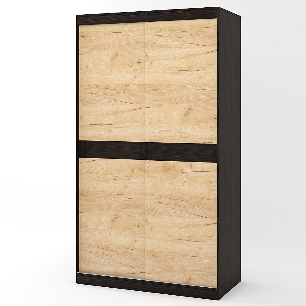 Шкаф-купе Эверест Соната 1200 двухдверный 120х60х217 венге темный+дуб крафт золотой (DTM-2393) Львов - изображение 2