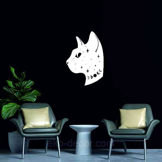 Декоративне настінне 3D Панно «Кіт» Декор на стіну з об'ємом Київ