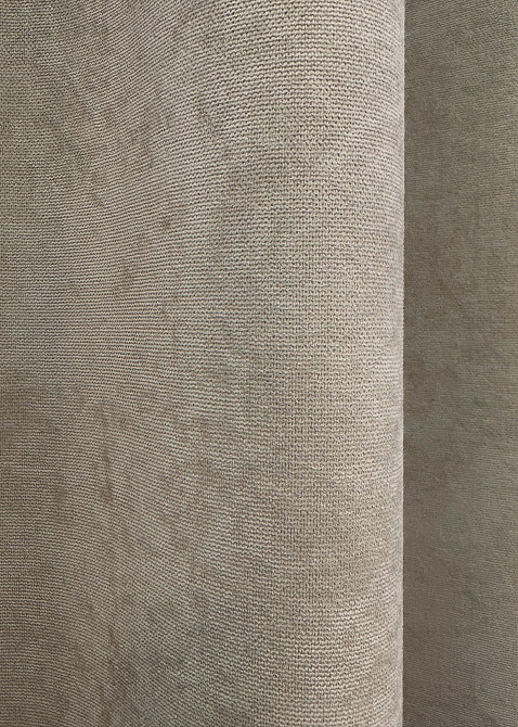 Комплект готовых штор VR-Textil Микровелюр Petek YL № 1708ш Тауп 100х290 см 2 шт (31-819) Киев - изображение 8