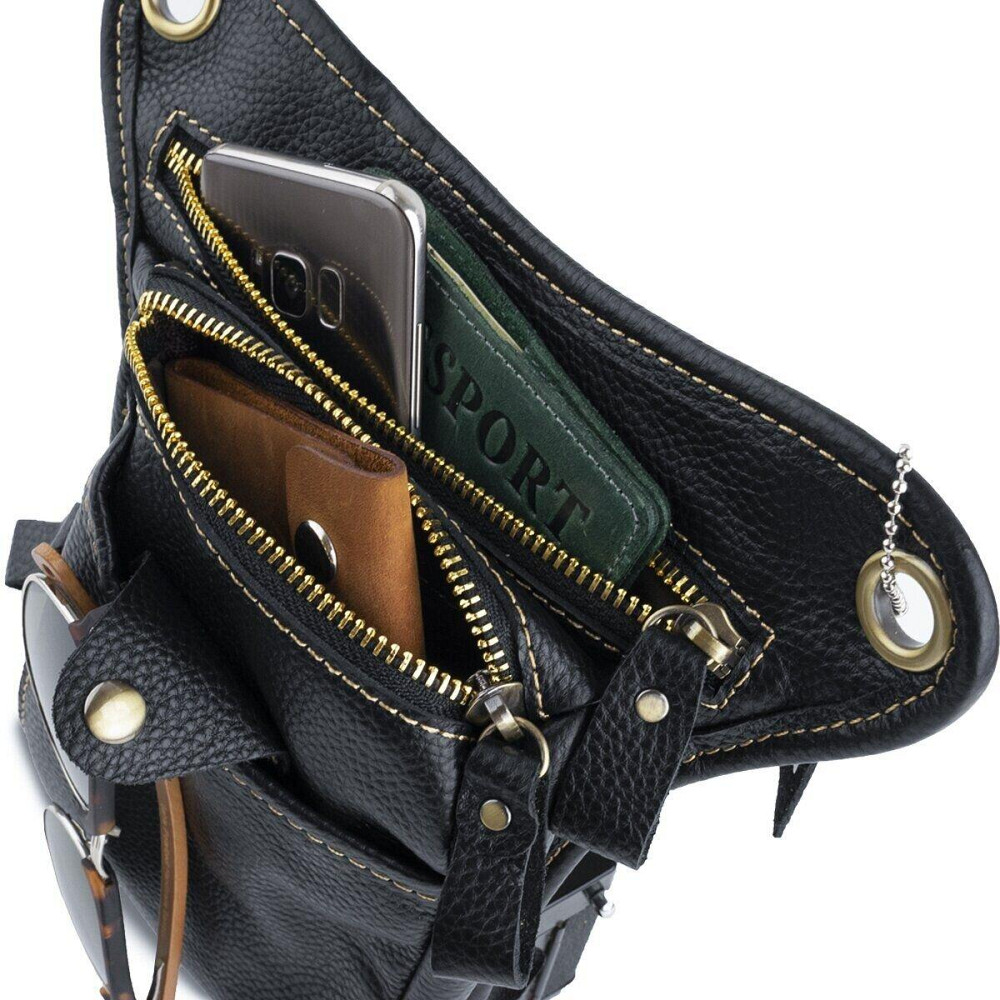 Сумка на пояс Vintage 14659 Чорна Київ - фото 5