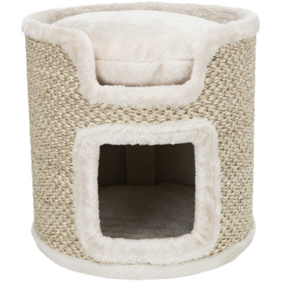 Дряпка (когтеточка) для котов Trixie Башня Ria 37х37 см светло-серая (4011905447063) Винница - изображение 1