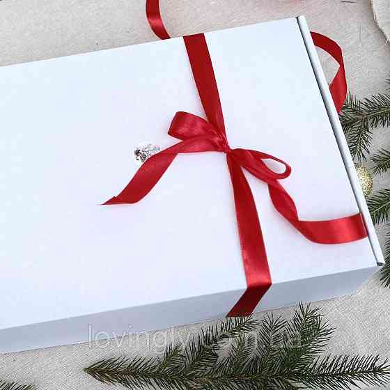 Новогодний набор для двоих: плед 140×180, 2 чашки, 2 свечи, 2 пары шерстяных носков Ирпень