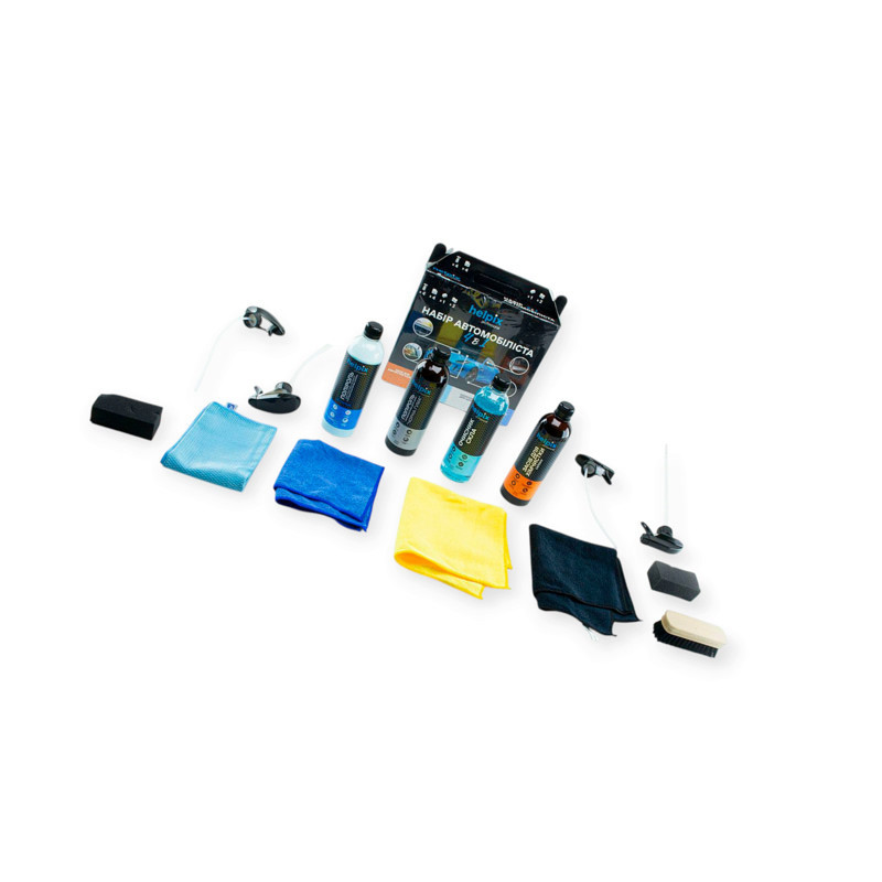 Очисник салону набір Helpix Professional 4in1, засіб для хімчистки, скла, шин пластику Мукачево - фото 1