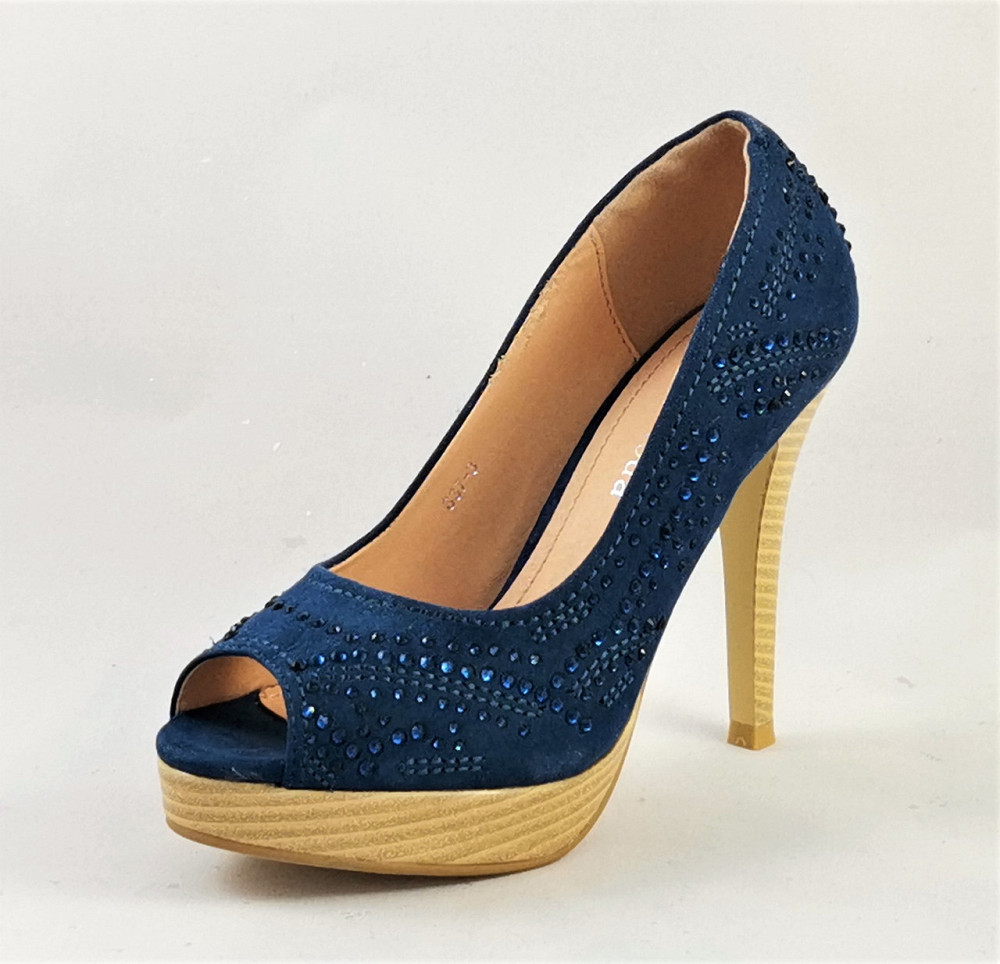 Жіночі Сині Туфлі на Каблуку Шпильке Замшеві Модельні (розміри: 36,37,38,39,40) — 37-3 Дніпро - фото 7