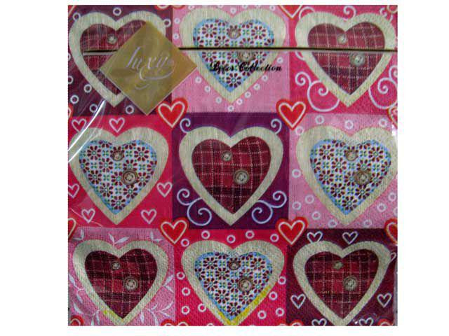 Дизайнерська серветка (ЗЗХЗЗ, 20 шт.) Luxy Серце (210) (1 пачка) Харків - фото 1