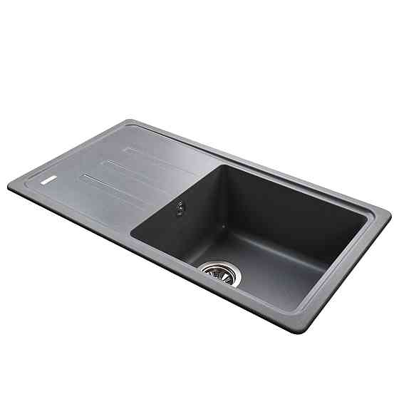 Гранітна мийка Globus Lux LUGANO сірий металік 780х435мм-А0003 Київ