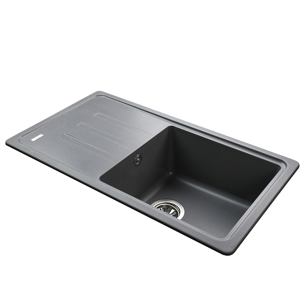Гранітна мийка Globus Lux LUGANO сірий металік 780х435мм-А0003 Тернопіль - фото 4