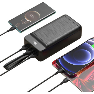 Батарея универсальная XO 50000mAh, PD/18W, QC3.0/22.5W, flashlight, Input(Micro,Type-C,Lightning), Output(3*USB,Type-C) (XO-PR158 / 29211) Винница - изображение 4