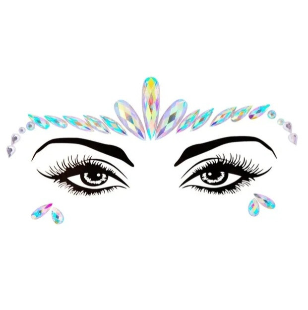 Стрази на обличчя декоративні one size різнобарвний Київ - фото 1