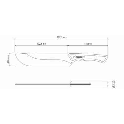 Кухонний ніж Tramontina Churrasco Black для м'яса 203 мм (22843/108) Вінниця