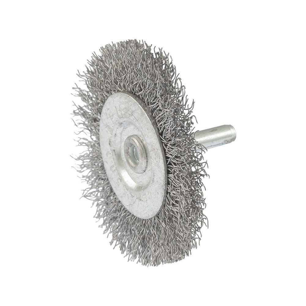 Щітка дискова MASTERTOOL з рифленого дроту Ø 60 мм зі стрижнем ¼" 19-9806 Коломыя - изображение 1