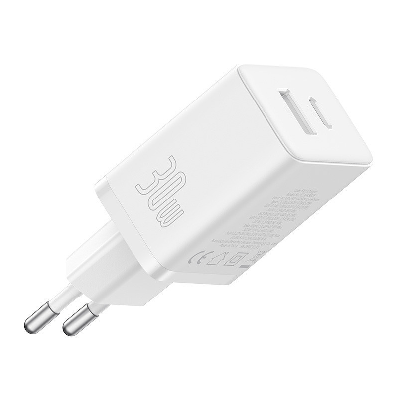Мережевий зарядний пристрій Baseus Cube Fast Charger C+U 30W EU Moon White P10111404213-00 Одеса - фото 8
