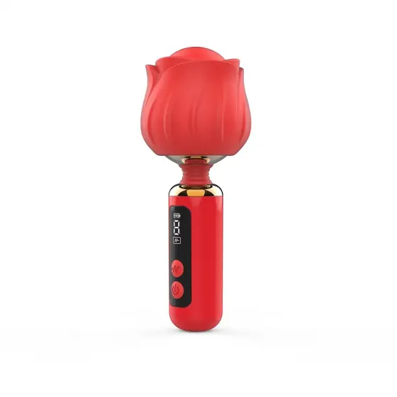 Вібромасажер Loviss Rose Mini Massage Wand Vibrator, головка у вигляді троянди, 9 режимів Львів