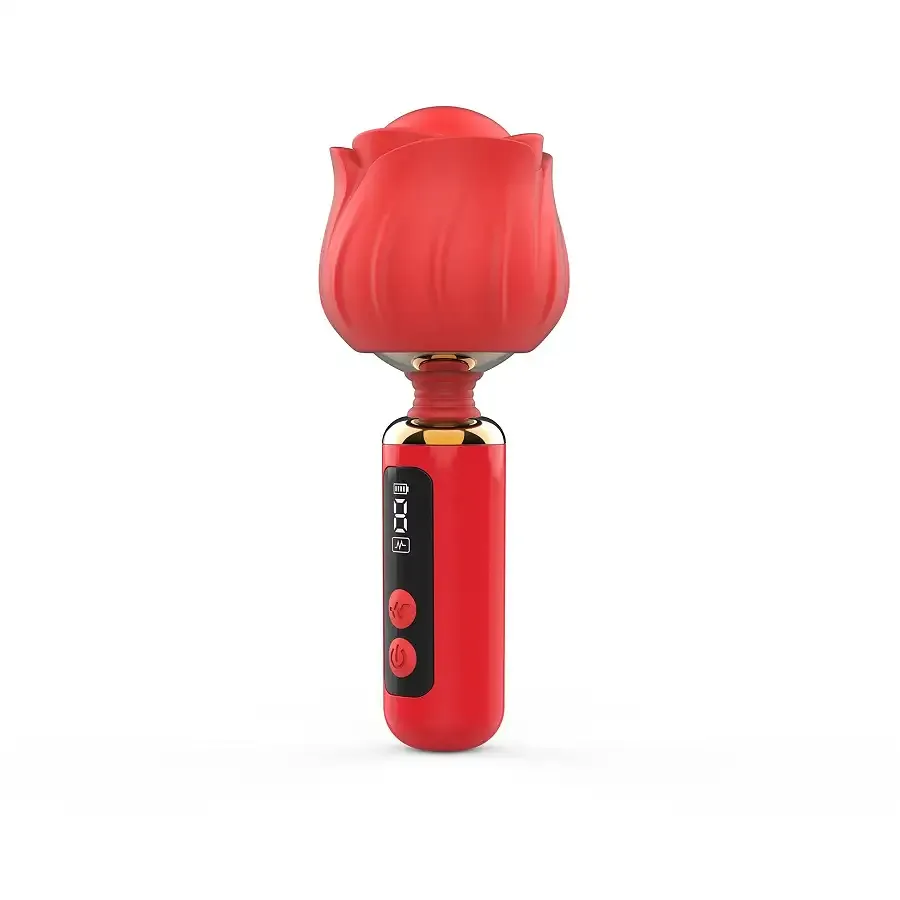 Вібромасажер Loviss Rose Mini Massage Wand Vibrator, головка у вигляді троянди, 9 режимів Львів - фото 2