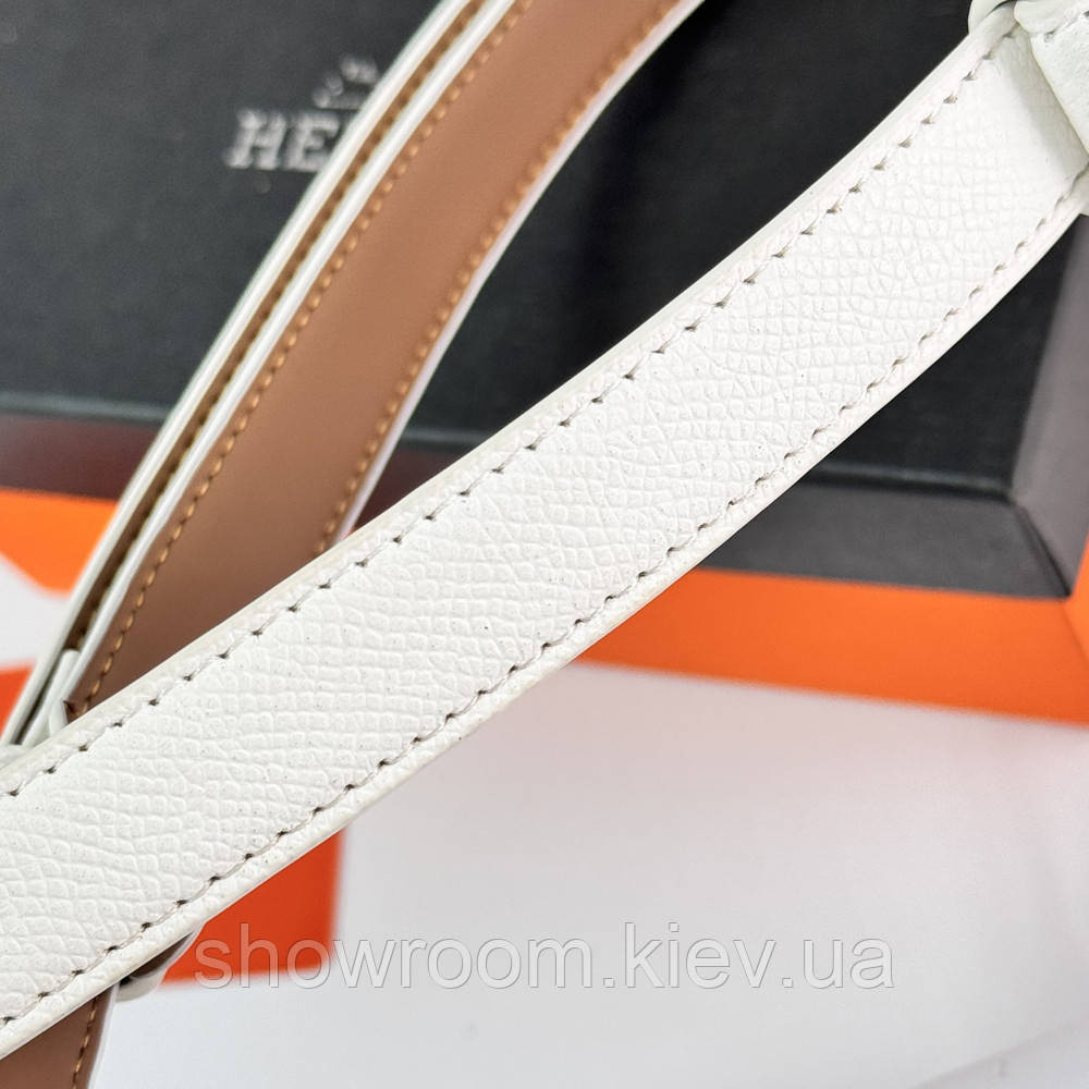 Женский кожаный ремень Hermes белый (280-1) Киев - изображение 2