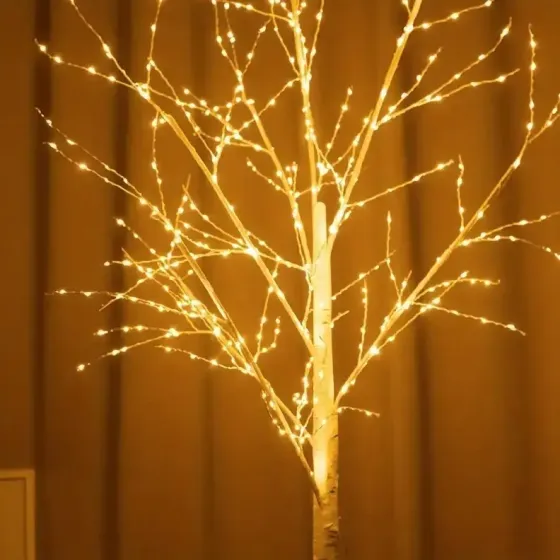 Светодиодное декоративное дерево 1.5м, 320 LED, теплый белый свет / LED дерево ночник Коломия