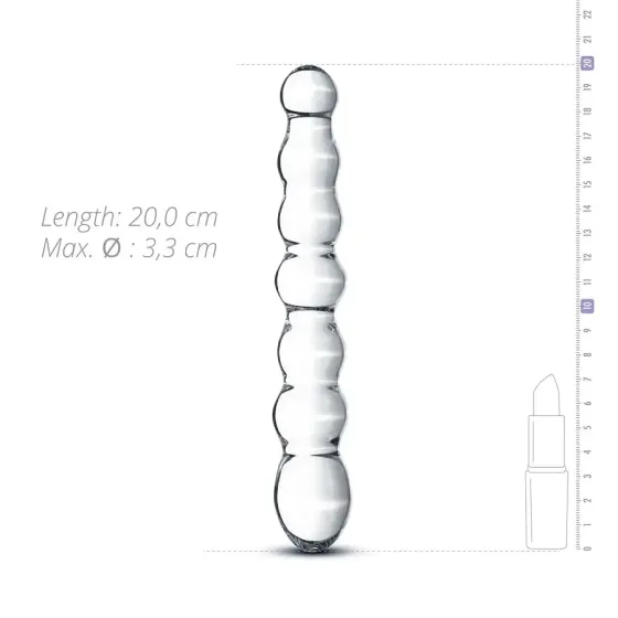 Скляний дилдо у вигляді намистин Gildo Glass Dildo No. 19 Львів
