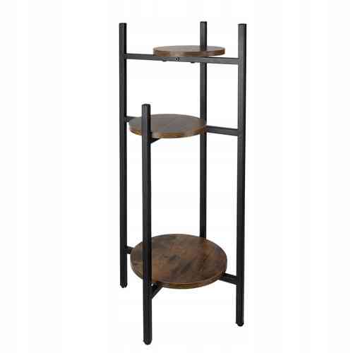 Подставка для цветов металлическая 3-х уровневая 80 см в стиле лофт Ruhhy (25627) Нововолынск