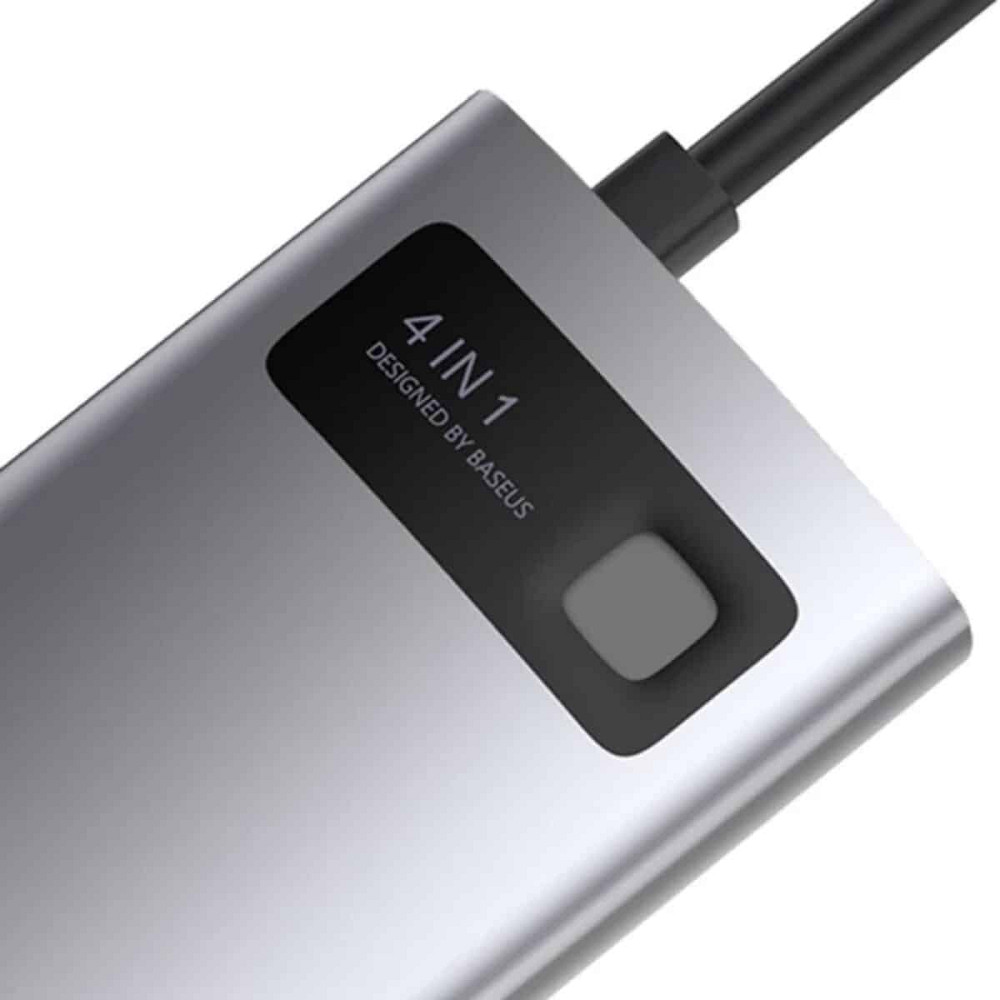 USB-Hub Baseus Metal Gleam Series 4-in-1 Multifunctional (Type-C to HDMI*1+USB3.0*1+USB2.0*1+PD*1) Київ - фото 5