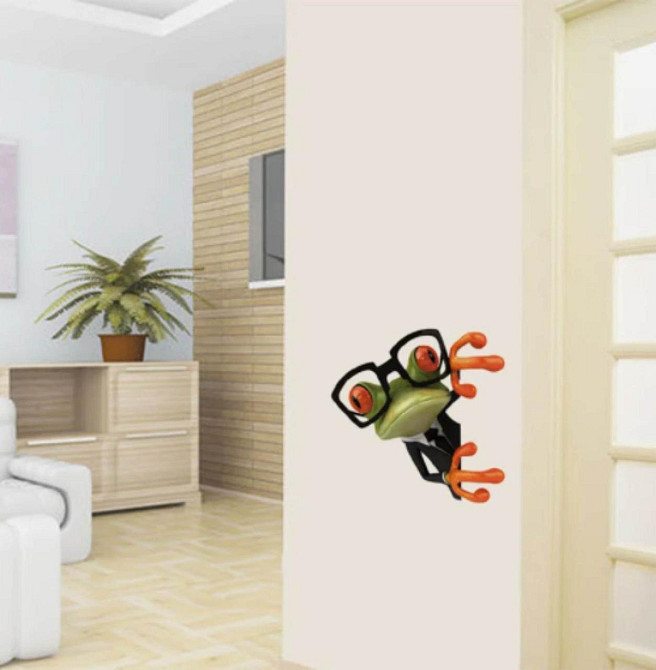 Наклейка интерьерная Лягушка в очках Киев - изображение 2