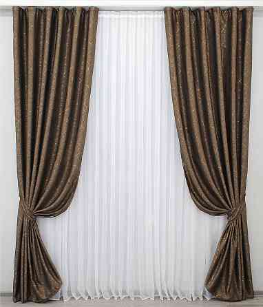 Шторная ткань лён рогожка, коллекция 