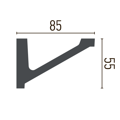 Карниз полиуретановый гладкий Gaudi Decor P 881 Днепр