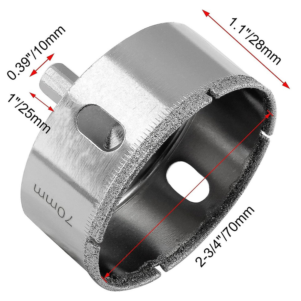 Алмазні коронки, коронки для плитки, коронки для розеток, коронки по керамограніту, коронки для плитки 70 мм (122319470) Київ - фото 4