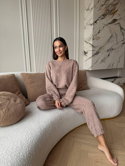 Жіноча махрова піжама Teddy Шоколадний 48/52 Харків - фото 1