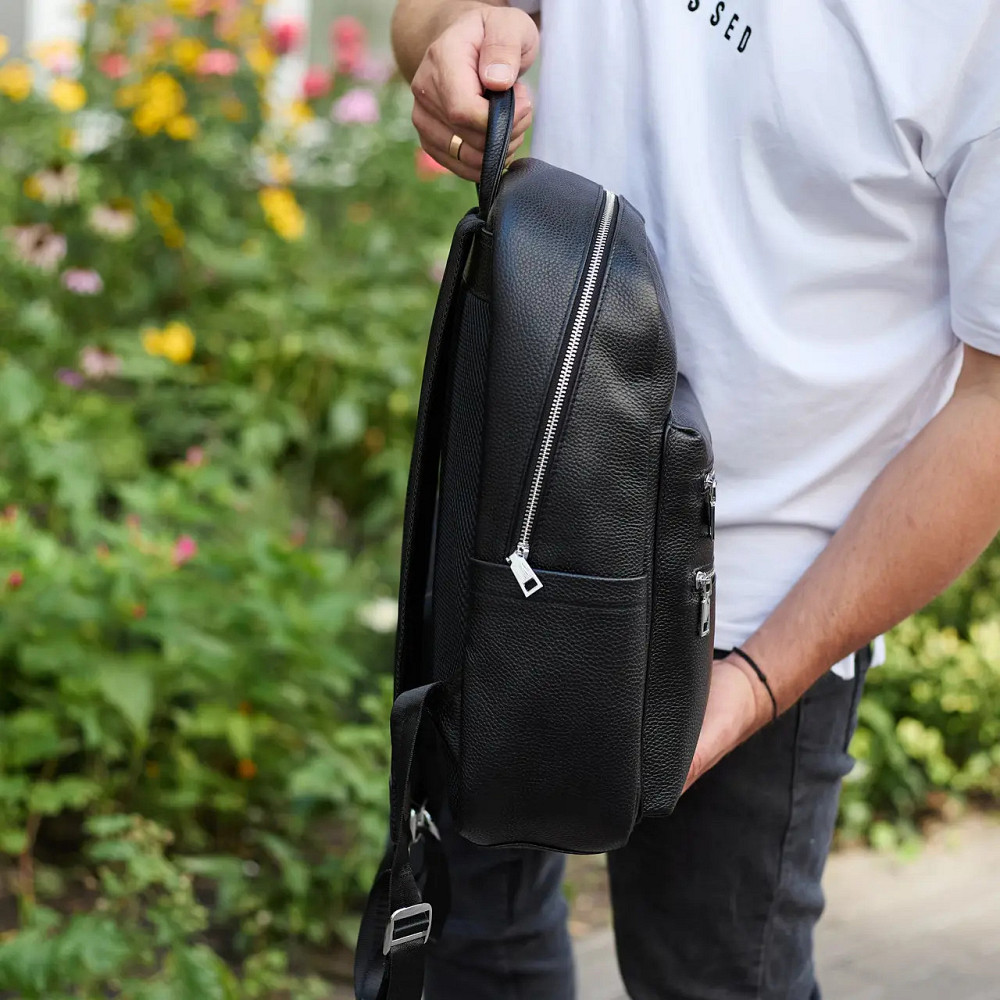 Міський чоловічий рюкзак з натуральної шкіри, практичний рюкзак-портфель для хлопця, чоловіка Tiding Київ - фото 8