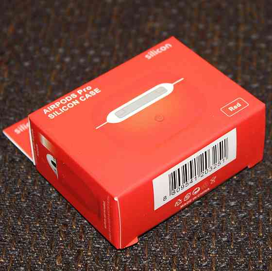 Чехол for AirPods PRO Silicone Case Slim COLOR BOX Red Киев