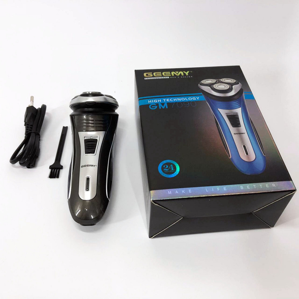 Портативная профессиональная бритва GEEMY GM-7090, Триммер для стрижки бороды аккумуляторный JC-86 Львов - изображение 3