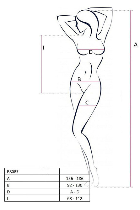 Бодістокінг у велику сітку Passion BS087 white, відкрита спина, халтер, з доступом Sex Aura Київ - фото 6