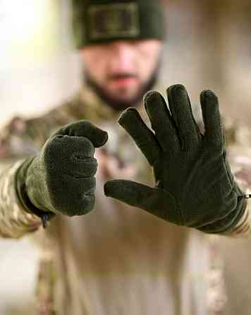 Рукавички флісові олива ВТ6768 Одеса