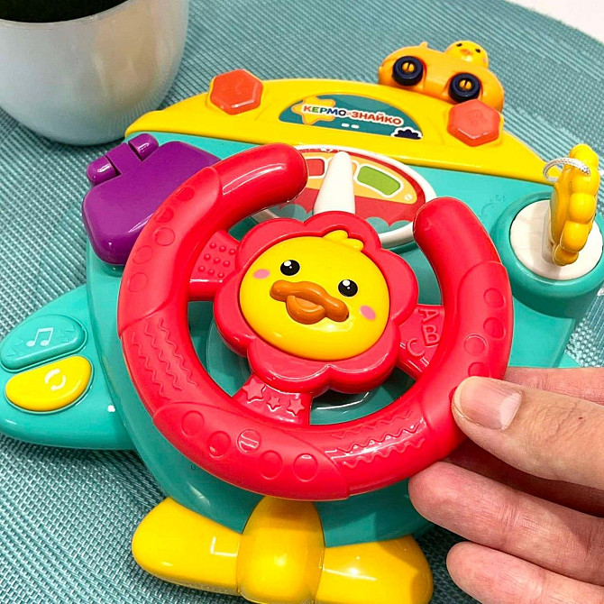 Кермо інтерактивне музичне Limo Toy Автотренажер українською мовою кріпиться на коляску/ліжечко Блакитний (HB 0077) Чернигов - изображение 7
