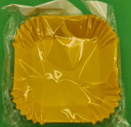 Тартолетка для кексів"Квадратна жовта"(58,5*58,5*21,5) (100шт)/К-58,5/ (1 уп.) Харків