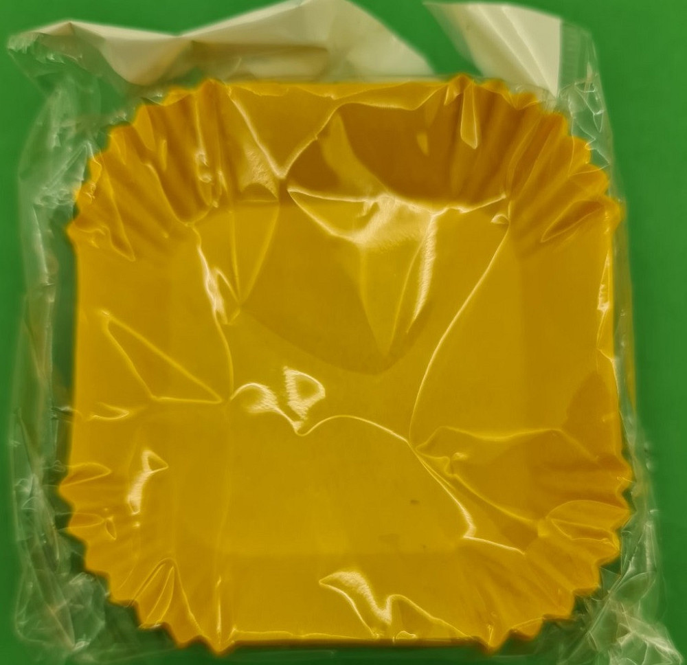 Тартолетка для кексів"Квадратна жовта"(58,5*58,5*21,5) (100шт)/К-58,5/ (1 уп.) Харків - фото 2