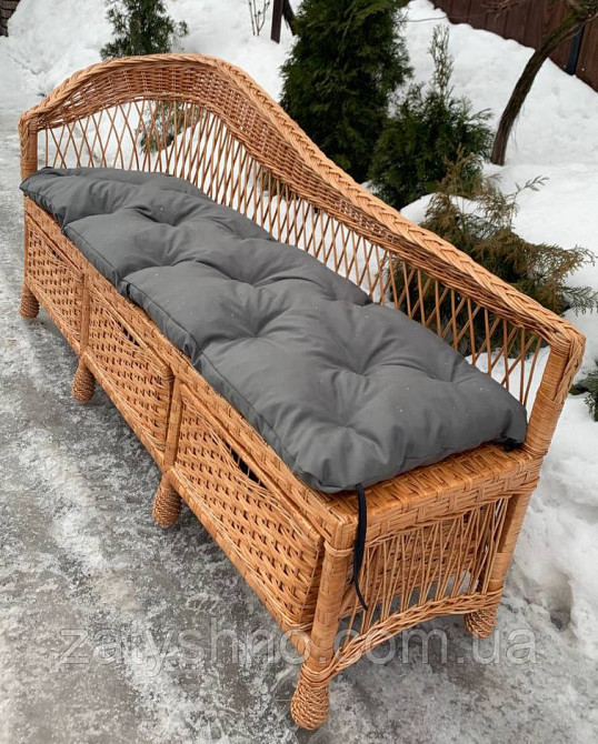 Диван плетеный с шухлядами и подушкой Киев - изображение 5